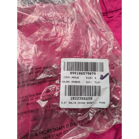 J. Crew Women Short 3.5" Solid Chino Pink Mid Rise Size 8 - Picture 10 of 10